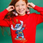 Sweat de Noël manches longues Stitch rouge fille dans le catalogue La Halle