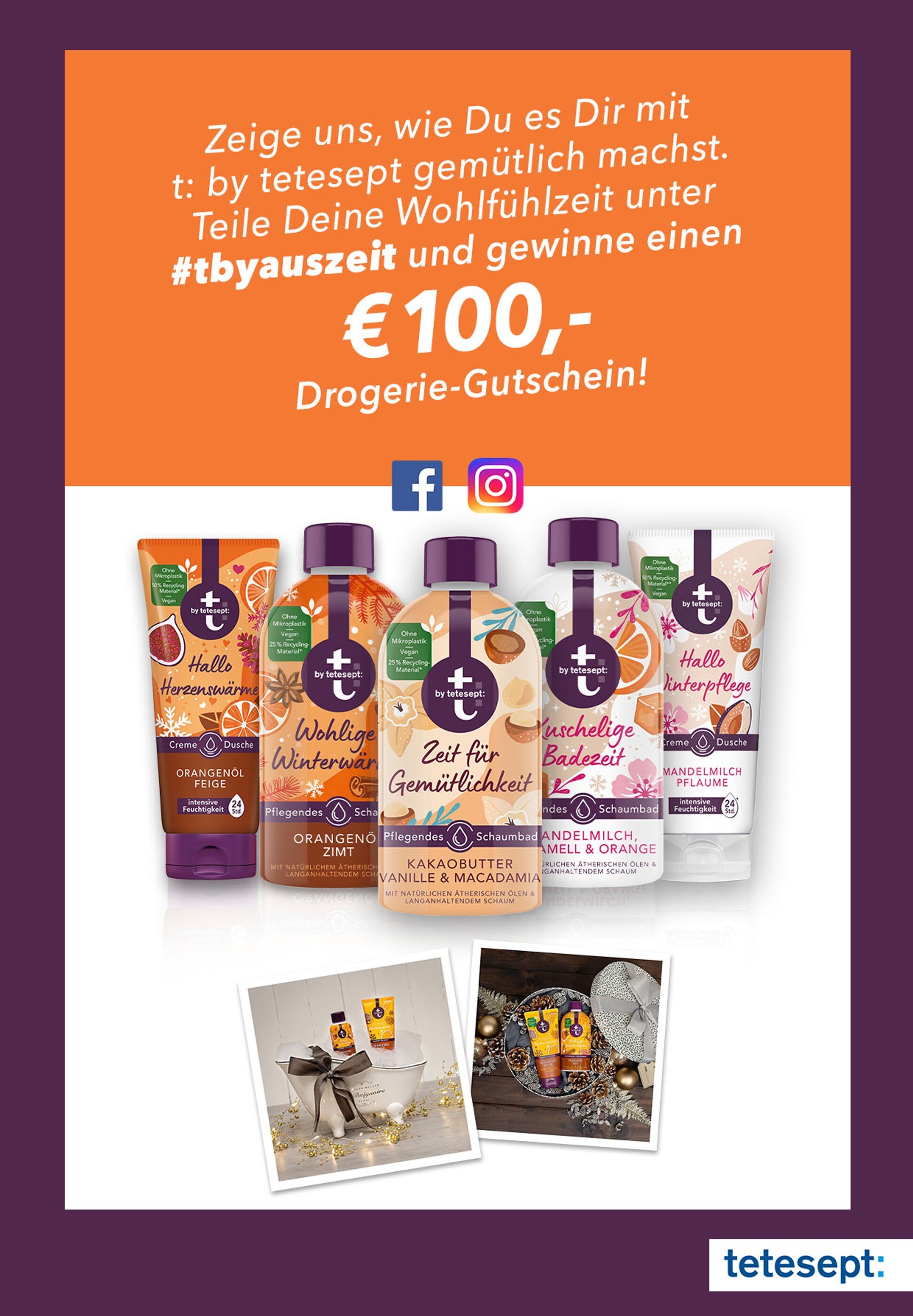 t: by tetesept Prospekt für Norden mit 1 Seite t: by tetesept Prospekt für Norden: "Gewinne einen 100€ Drogerie-Gutschein!", 1 Seite, 04.10.2021 - 03.11.2021