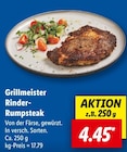 Rinder-Rumpsteak Angebote von Grillmeister bei Lidl Frankfurt für 4,45 €