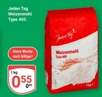 Weizenmehl Type 405 Angebote von Jeden Tag bei GLOBUS Wiesbaden für 0,55 €