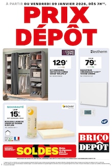 Prospectus Brico Dépôt de la semaine "PRIX DÉPÔT" avec 1 page, valide du 09/01/2026 au 22/01/2026 pour Boulogne-sur-Mer et alentours