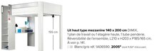 Lit haut type mezzanine 140 x 200 cm dimix - Gautier à Angers Lit haut type mezzanine 140 x 200 cm dimix en promo chez Gautier Angers à 2 005,00 €