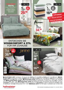 Kopfkissen im aktuellen hofmeister Prospekt (Pforzheim) Kopfkissen im hofmeister Prospekt "GARTENMĂ–BELMarkt" mit 20 Seiten (Pforzheim)