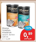 Trinkfein Vitaldrink von Miamor für 0,89 € bei budni im Angebot Trinkfein Vitaldrink von Miamor im aktuellen budni Prospekt