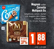 Lebensmittel von Magnum oder Cornetto im aktuellen EDEKA Prospekt für 1.88€