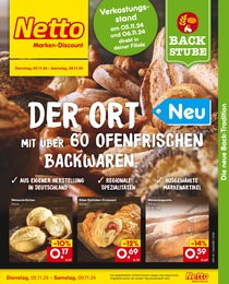 Netto Marken-Discount Prospekt für Cuxhaven: "DER ORT MIT ÜBER 60 OFENFRISCHEN BACKWAREN.", 6 Seiten, 05.11.2024 - 09.11.2024