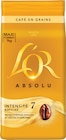 Café en grains Absolu Intensité 7 - L'OR - Intermarché Hyper à Bergerac Café en grains Absolu Intensité 7 - L'OR en promo chez Intermarché Hyper Bergerac à 12,20 €