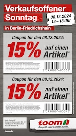 Aktueller Baumarkt Prospekt von toom Baumarkt, Verkaufsoffener Sonntag, gültig von 08.12.2024 bis 08.12.2024 