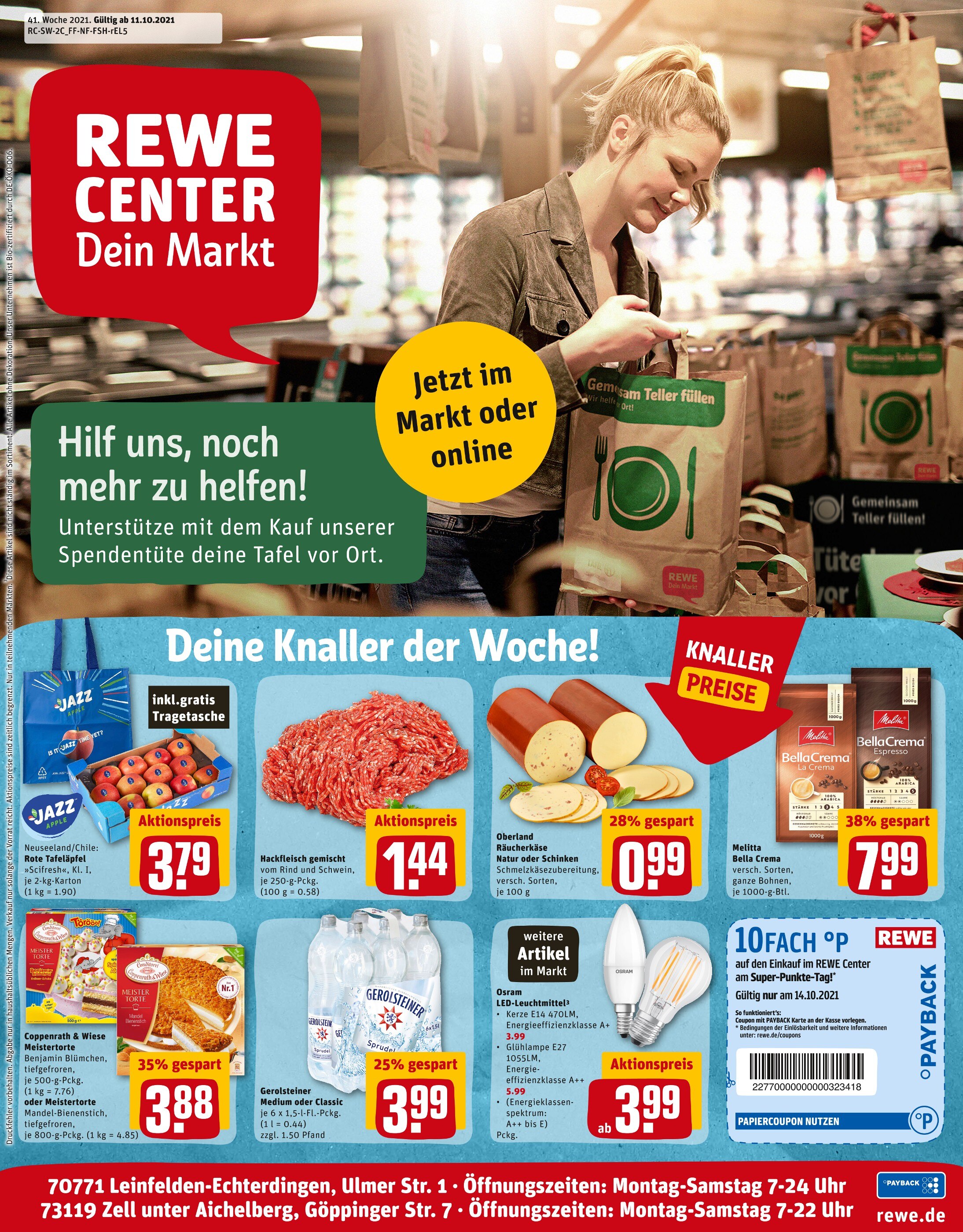 REWE Prospekt für Stuttgart mit 29 Seiten REWE Prospekt für Stuttgart: "Angebote im Markt", 29 Seiten, 11.10.2021 - 16.10.2021