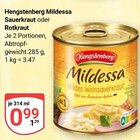 Aktuelles Mildessa Sauerkraut Angebot bei GLOBUS in Siegen (Universitätsstadt) ab 0,99 €