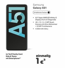 BSB mobilfunk Rostock - Galaxy A51 Galaxy A51 Angebot bei BSB mobilfunk Rostock im Prospekt "Wir sind für Sie da!"