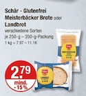 Glutenfrei Meisterbäcker Brote oder Landbrot von Schär im aktuellen V-Markt Prospekt für 2,79 €