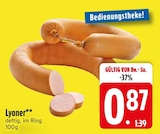 Lyoner von  im aktuellen EDEKA Prospekt für 0,87 €