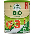 Lait en Poudre Croissance 3 - CARREFOUR BABY BIO à 10,99 € dans le catalogue Carrefour