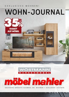 Möbel Mahler Siebenlehn Prospekt WOHN-JOURNAL mit 8 Seiten