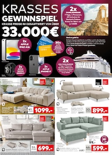 Couch im porta Möbel Prospekt "KRASSER DENN JE" mit 8 Seiten (Leipzig)