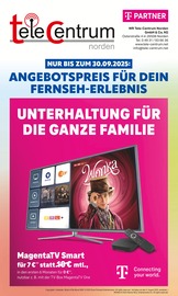 Aktueller WR Tele-Centrum Norden GmbH & Co.KG Prospekt mit Fernseher, "ANGEBOTSPREIS FÜR DEIN FERNSEH-ERLEBNIS", Seite 1