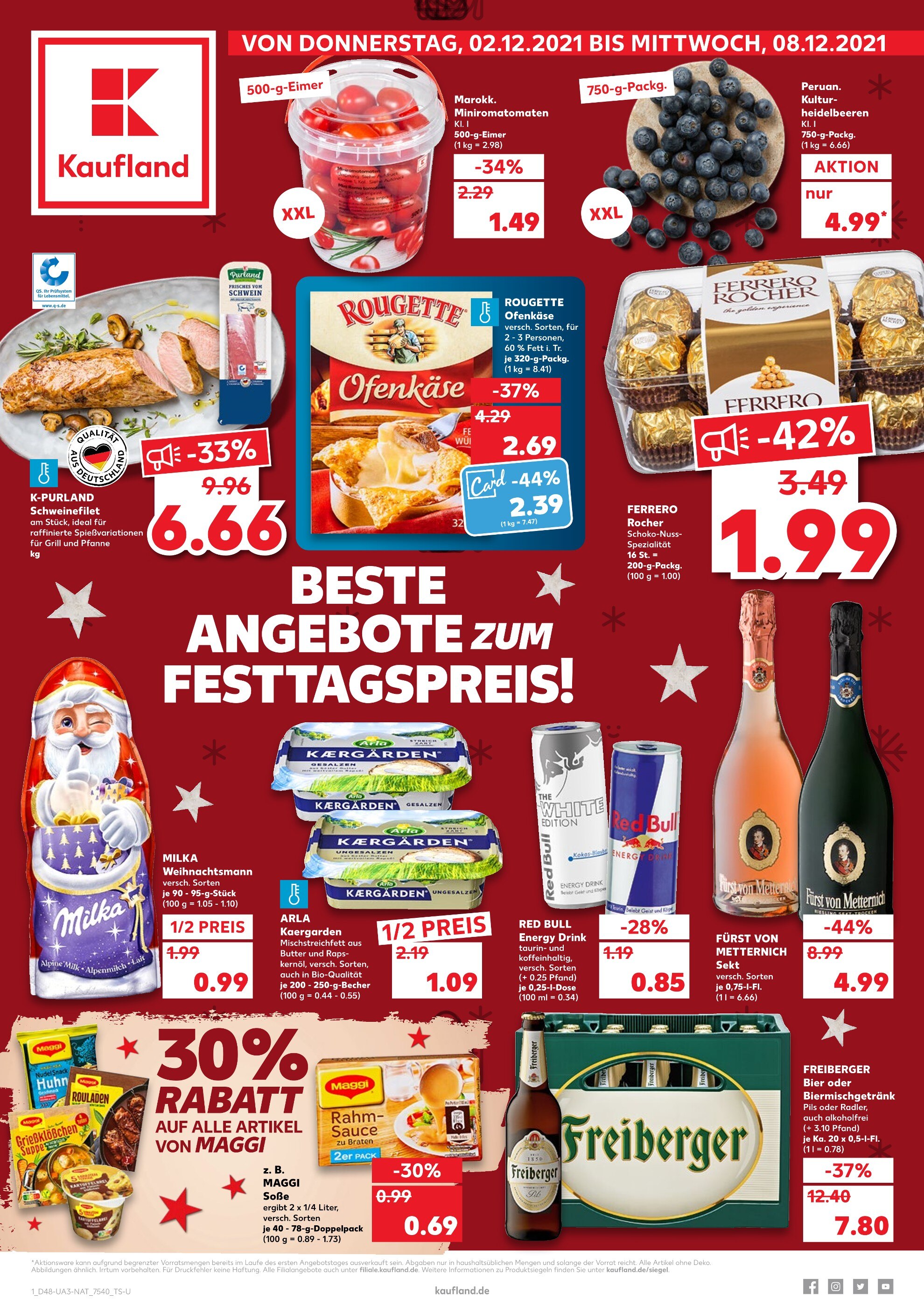 Kaufland Prospekt für Dahlenwarsleben mit 44 Seiten Kaufland Prospekt für Dahlenwarsleben: "BESTE ANGEBOTE ZUM FESTTAGSPREIS!", 44 Seiten, 02.12.2021 - 08.12.2021