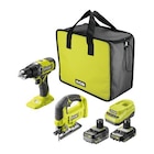 Pack perceuse à percussion + scie sauteuse Ryobi 18V à 179,90 € dans le catalogue Castorama