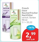 Oase Raumerfrischer Nachfüller von Frosch für 2,99 € bei budni im Angebot Oase Raumerfrischer Nachfüller von Frosch im aktuellen budni Prospekt