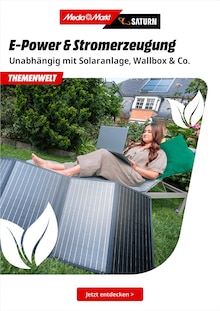 MediaMarkt Saturn Prospekt THEMENWELT E-Power & Stromerzeugung mit  Seite in Loitsche-Heinrichsberg und Umgebung