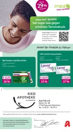mea - meine apotheke Apotheken Prospekt der aktuellen Woche mit 4 Seiten, gültig von 01.02.2026 bis 28.02.2026, in Neuried und Umgebung Aktueller mea - meine apotheke Apotheken Prospekt in Neuried und Umgebung, "Unsere Februar-Angebote" mit 4 Seiten, 01.02.2026 - 28.02.2026