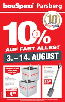 Aktueller bauSpezi Prospekt (Greding, 6 Seiten zum blättern bauSpezi Prospekt 10% AUF FAST ALLES! mit 6 Seiten