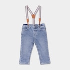 La Halle Chantepie - Promo Jean stretch taille élastiquée bretelles denim double stone bébé garçon Promo Jean stretch taille élastiquée bretelles denim double stone bébé garçon à 15,99 € dans le catalogue La Halle à Chantepie
