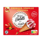 Erdbeer-Vanille Hörnchen im Lidl Prospekt Erdbeer-Vanille Hörnchen von BON GELATI im aktuellen Lidl Prospekt für 1,69 €