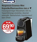 Aktuelle Kaffeevollautomat Angebote bei V-Markt in Regensburg Aktuelles Nespresso Essenza Mini Kapselkaffeemaschine EN85.B Angebot bei V-Markt in Regensburg ab 69,90 €