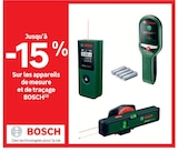 Jusqu'à -15% sur les appareils de mesure et de traçage BOSCH - BOSCH en promo chez LEROY MERLIN Jusqu'à -15% sur les appareils de mesure et de traçage BOSCH - BOSCH dans le catalogue LEROY MERLIN