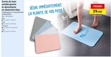 Sortie de bain antidérapante et absorbante en diatomite bleu en promo chez Technicien de Santé Ajaccio à 29,90 €