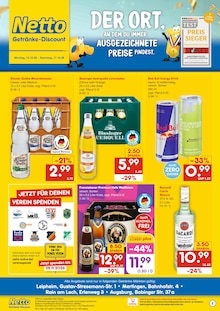 Rum im aktuellen Netto Marken-Discount Prospekt (Augsburg) Rum im Netto Marken-Discount Prospekt "DER ORT, AN DEM DU IMMER AUSGEZEICHNETE PREISE FINDEST." mit 2 Seiten (Augsburg)