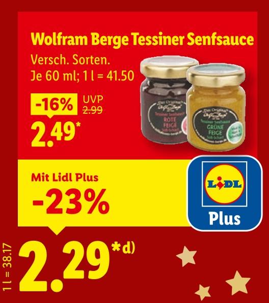 Tessiner Senfsauce Grüne Feige