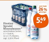 Sprudel oder Mineralwasser Angebote von Förstina bei tegut Jena für 5,49 €