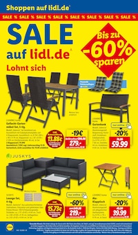 Gartensitzmöbel im Lidl Prospekt "LIDL LOHNT SICH" mit 68 Seiten (Dresden)