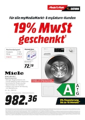 Aktueller MediaMarkt Saturn Prospekt mit Waschmittel, "19% MwSt. geschenkt", Seite 26
