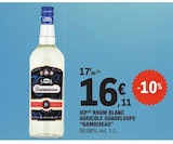IGP Rhum Blanc Agricole Guadeloupe - DAMOISEAU en promo chez E.Leclerc Nice à 16,11 €