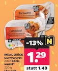 Currywurst von MEAL QUICK für 1,29 € bei Netto mit dem Scottie im Angebot Currywurst von MEAL QUICK im aktuellen Netto mit dem Scottie Prospekt