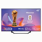TV QLED 4K 43A7S - HISENSE - Pulsat à Valence TV QLED 4K 43A7S - HISENSE en promo chez Pulsat Valence à 399,99 €