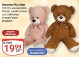 Sitzender Plüschbär für 19,99 € bei GLOBUS im Angebot Sitzender Plüschbär im aktuellen GLOBUS Prospekt