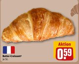 Butter-Croissant im Angebot bei REWE in Dormagen Butter-Croissant Angebote von BROT & MEHR bei REWE Dormagen für 0,59 €