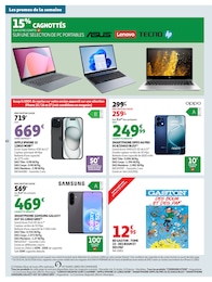 Prix et réduction Samsung dans le prospectus Auchan Hypermarché en cours Offre Samsung dans le catalogue Auchan Hypermarché du moment à la page 62