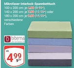 Mikrofaser-Interlock-Spannbetttuch Angebote von biberna bei GLOBUS Braunschweig für 4,99 €