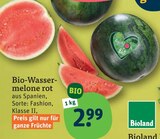 Bio-Wassermelone rot im tegut Prospekt Bio-Wassermelone rot von Bioland im aktuellen tegut Prospekt für 2,99 €