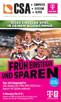 CSA Computer Prospekt JEDES EINZELNE SPIEL. IN DEINEM WOHNZIMMER. mit 12 Seiten
