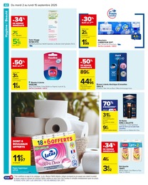 Prix et réduction Mouchoirs dans le prospectus Carrefour en cours Offre Mouchoirs dans le catalogue Carrefour du moment à la page 44