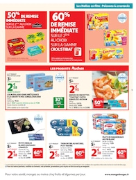 Prix et réduction Crevettes cuites dans le prospectus Auchan Supermarché en cours Offre Crevettes cuites dans le catalogue Auchan Supermarché du moment à la page 5