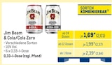 Jim Beam & Cola/Cola Zero Angebote von Jim Beam bei METRO Rastatt für 2,01 €
