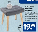 Fuß-und-Sitzhocker von HOME CREATION im aktuellen ALDI SÜD Prospekt für 19,99 €